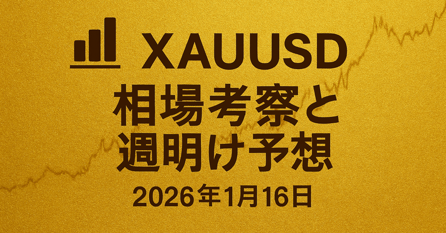 2026年1月16日】XAUUSD相場考察と週明け予想｜テクニカル×ファンダで読み解くゴールド｜PAPASAN｜初心者に寄り添う投資 ノート～FX自動売買実践記録と相場考察～