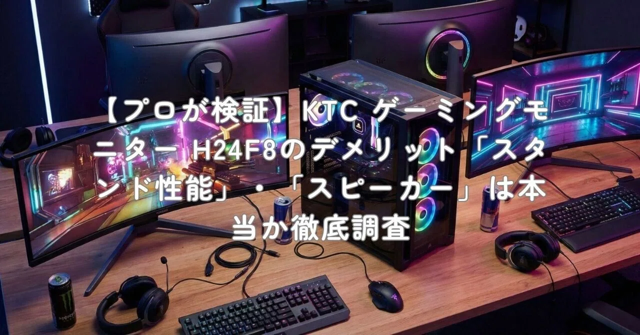 プロが検証】KTC ゲーミングモニター H24F8のデメリット「スタンド性能