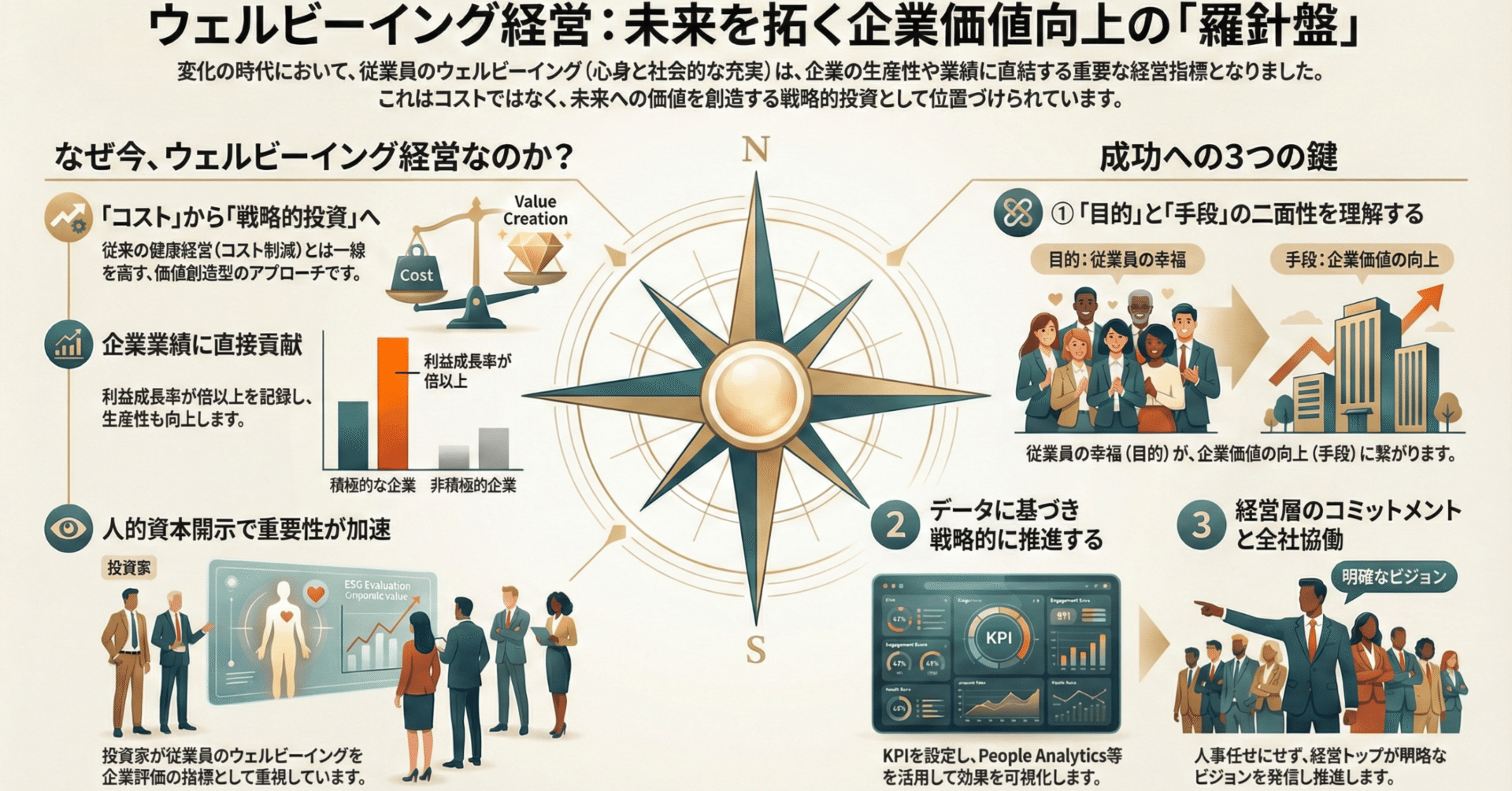 ウェルビーイング経営は、単なる福利厚生ではない。未来を拓く企業価値