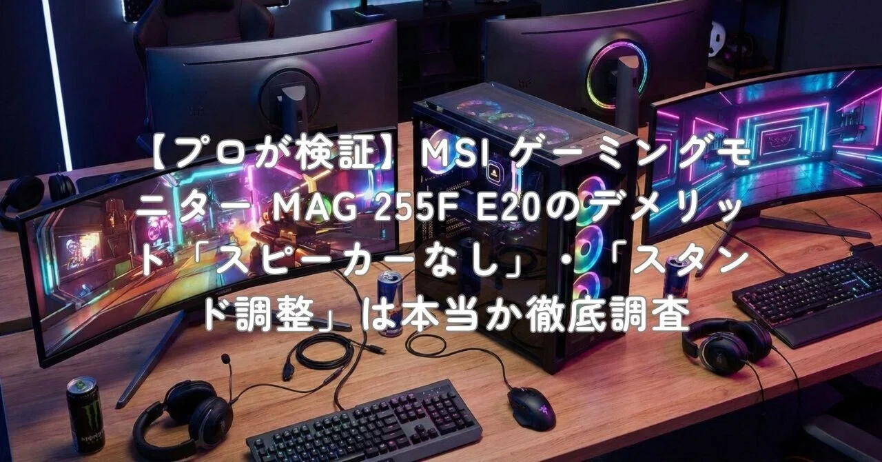 プロが検証】MSI ゲーミングモニター MAG 255F E20のデメリット