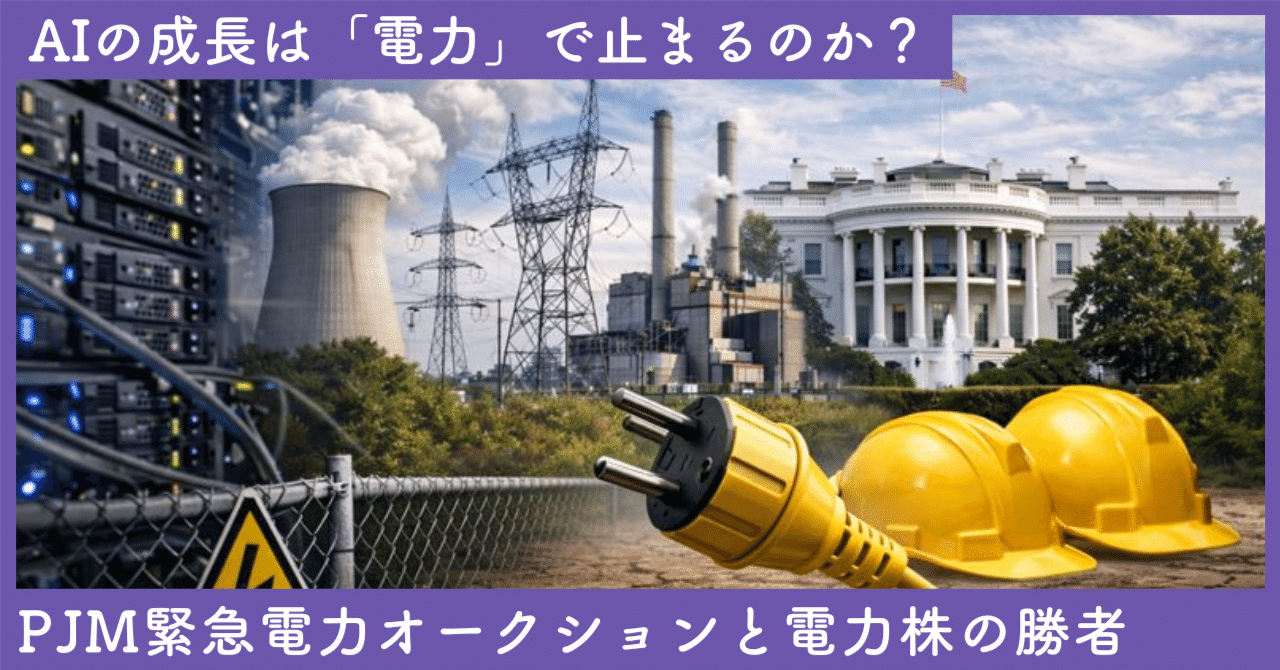 AIバブルの命運を握る「150億ドル」の攻防：PJM緊急オークションと電力株の勝者｜SecondWave
