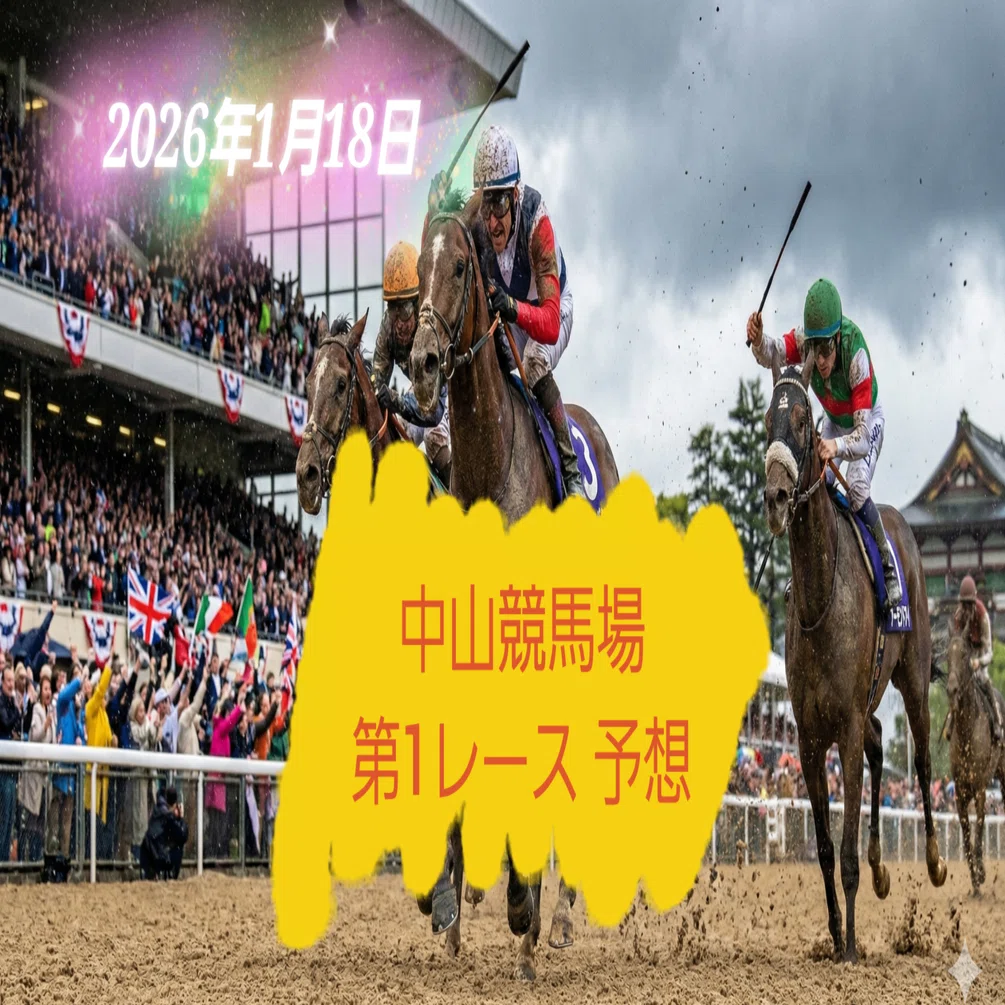 2026年1月18日 中山競馬場 第1レース：3歳未勝利戦（ダート1200m）徹底
