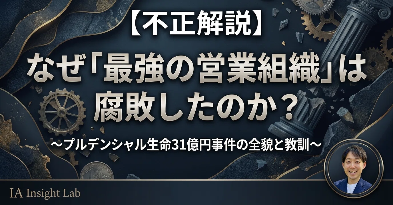不正解説】なぜ「最強の営業組織」は腐敗したのか？プルデンシャル生命