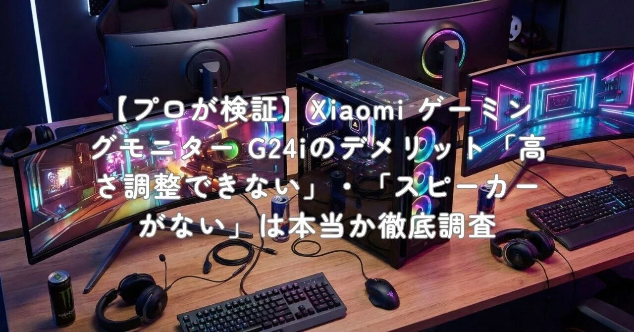 プロが検証】Xiaomi ゲーミングモニター G24iのデメリット「高さ調整