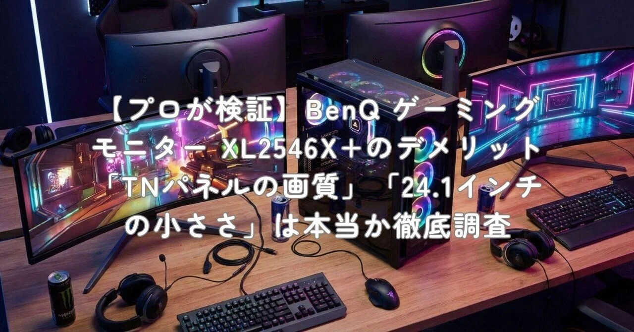プロが検証】BenQ ゲーミングモニター XL2546X+のデメリット「TNパネル 