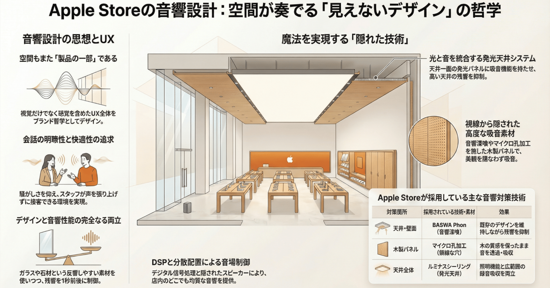 Apple Storeの音響設計：空間が奏でるデザイン哲学｜名由 蒼真｜構造