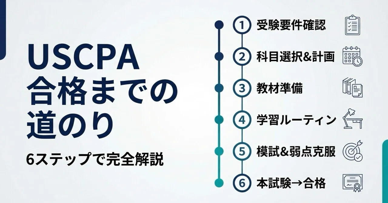USCPA（米国公認会計士）合格までの道のりを6ステップで完全解説｜元