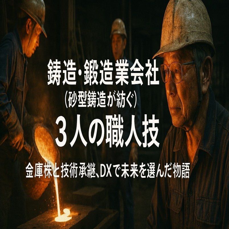 鋳造・鍛造業会社（砂型鋳造が紡ぐ）3人の職人技──金庫株と技術承継