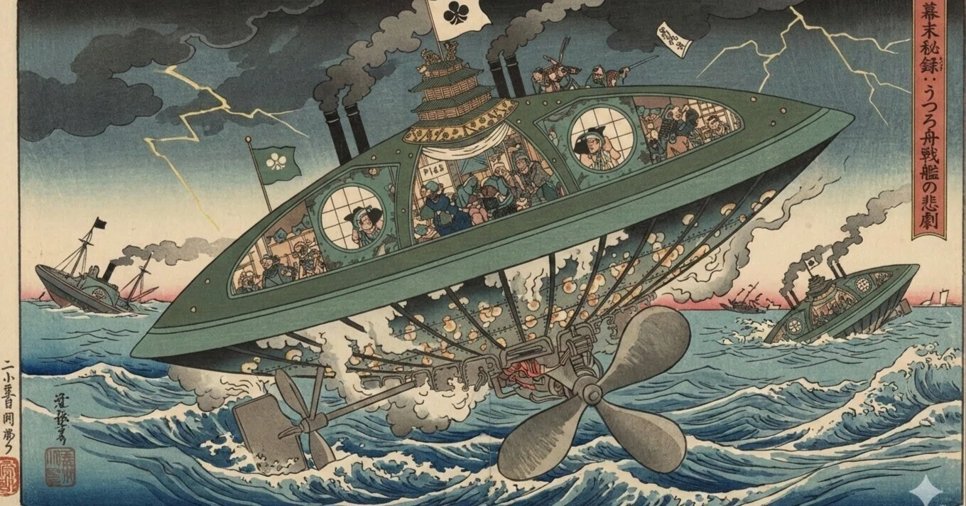 o52 fiction_幕末の封印された天空艦隊：うつろ舟戦艦の悲劇と歴史的