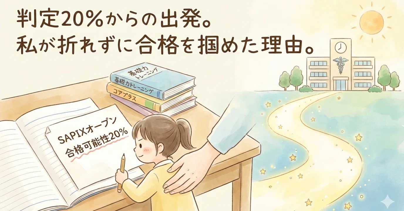 サピックスオープン「判定20%」からの出発。私が折れずに合格を掴めた