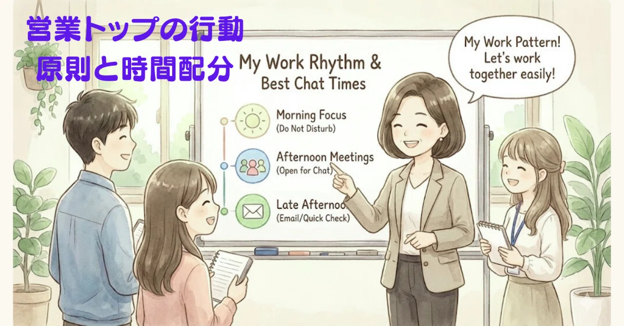 営業トップの行動原則と時間配分|手島おさむ