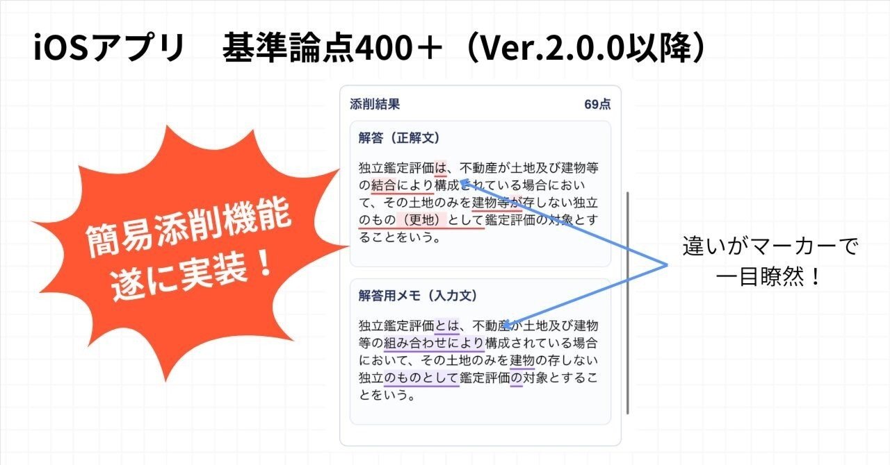 iOSアプリ「基準論点400+」が大幅アップデート！｜独学で不動産鑑定士