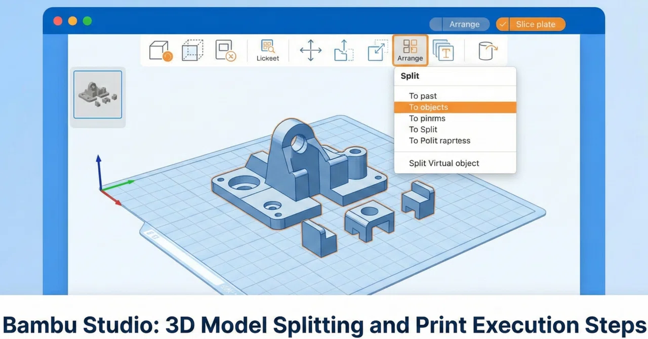 Bambu Studio: Procedure for Splitting 3D Models and Executing Prints｜KS