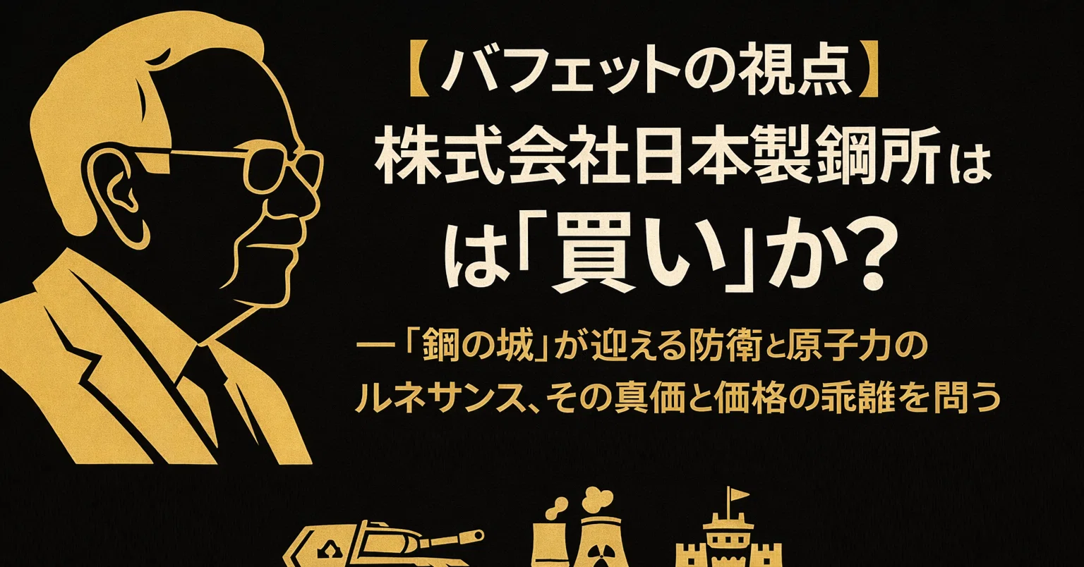 バフェットの視点】株式会社日本製鋼所は『買い』か？ — 「鋼の城」が