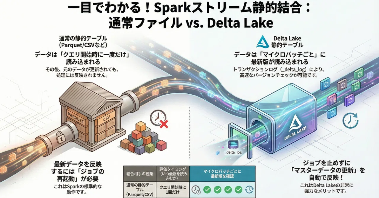 ⚡Databricks認定データエンジニアプロフェッショナル⚡静的デルタテーブルの最新バージョンはストリーム静的結合のマイクロバッチごとに返さ ...