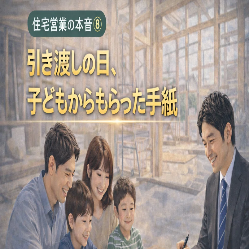 住宅営業の本音⑧｜引き渡しの日、子どもからもらった手紙｜kino_HI