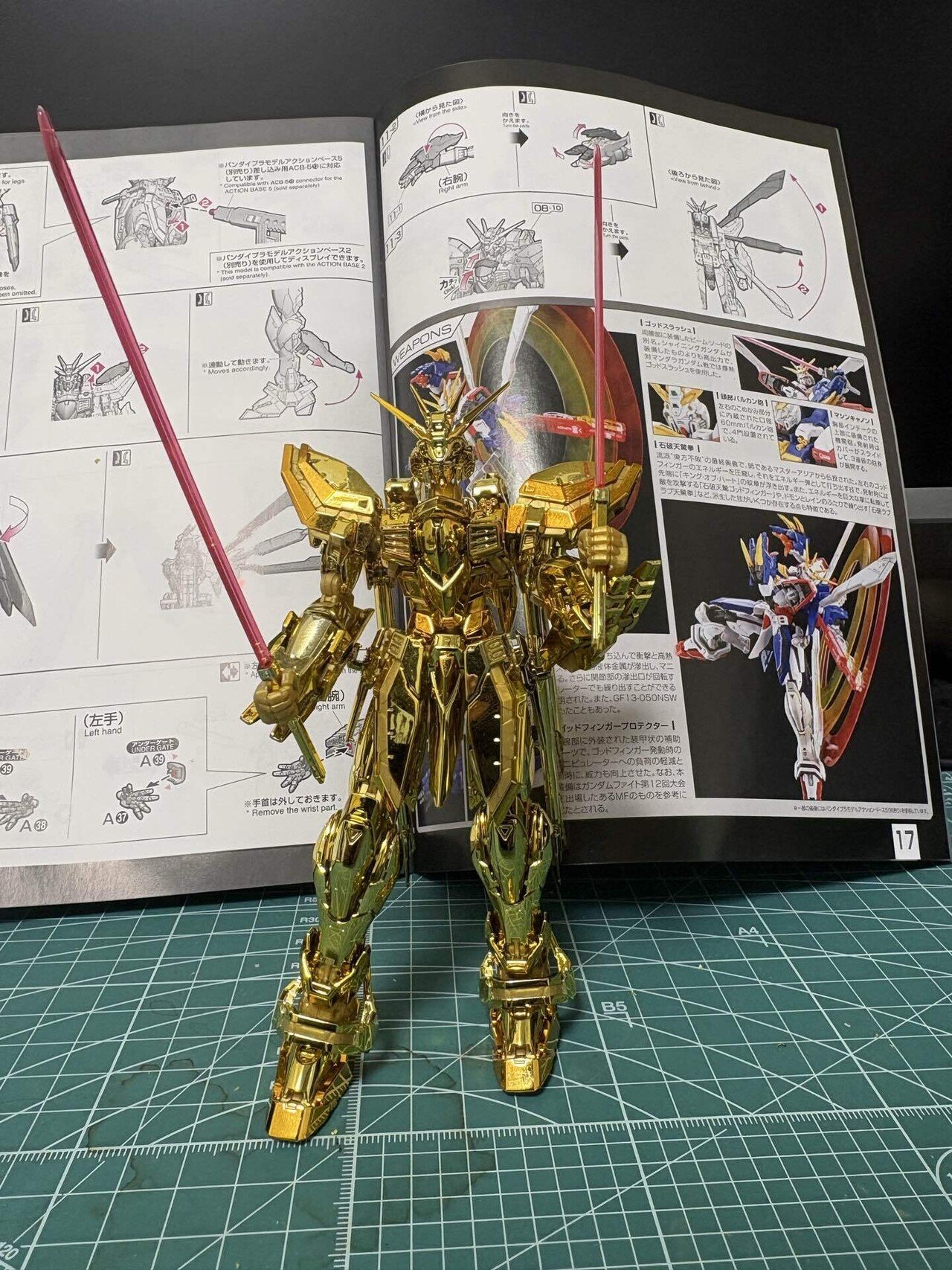 RG ゴッドガンダム（ハイパーモード）を作った──金色プラモは