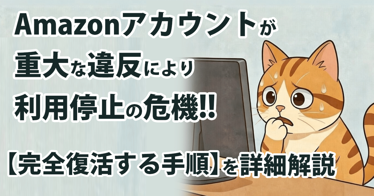 メルアカウント*3点まとめ割適用中 Amazon重大な違反によりアカウントが利用停止危機!!「商品レビュー
