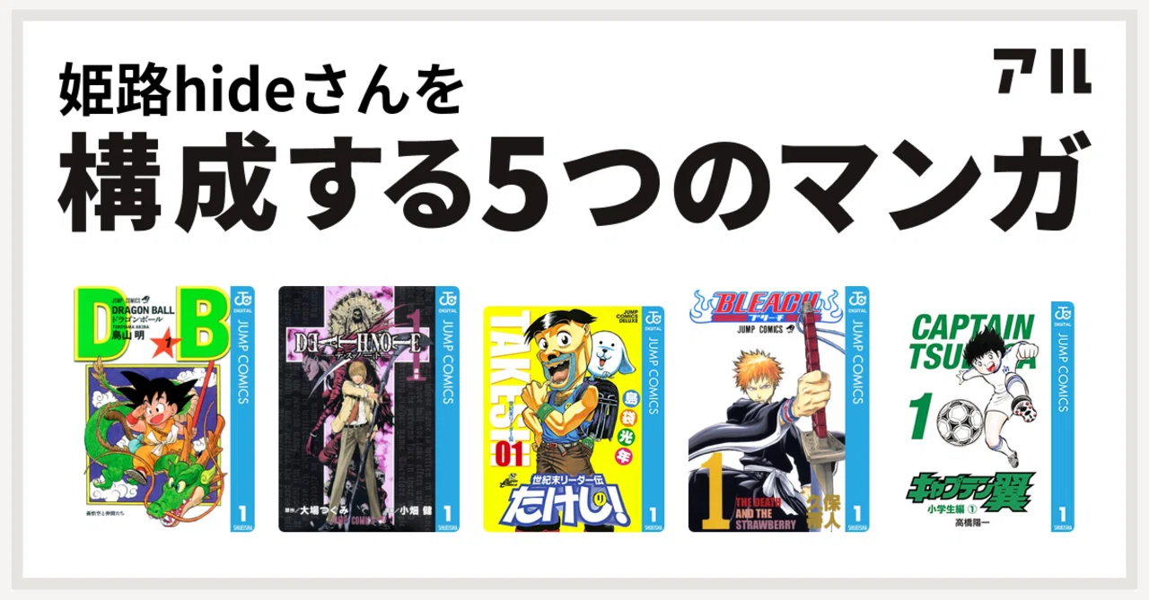 私を構成する5つのマンガ キャンディ姫路hide ジャンプ編 Hide キャンディ姫路 Note