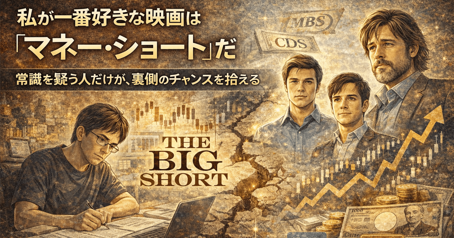 私が一番好きな映画は『マネー・ショート～華麗なる大逆転～』常識を疑う人だけがチャンスを拾える！｜現場で働く社労士受験生 飯沢芳明