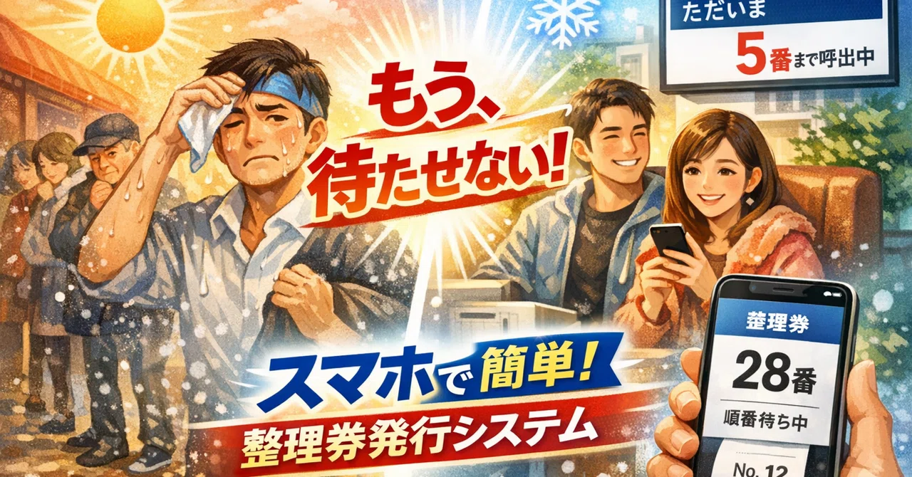 ともさかエール機能紹介⑮【整理券発行システム】｜namboo