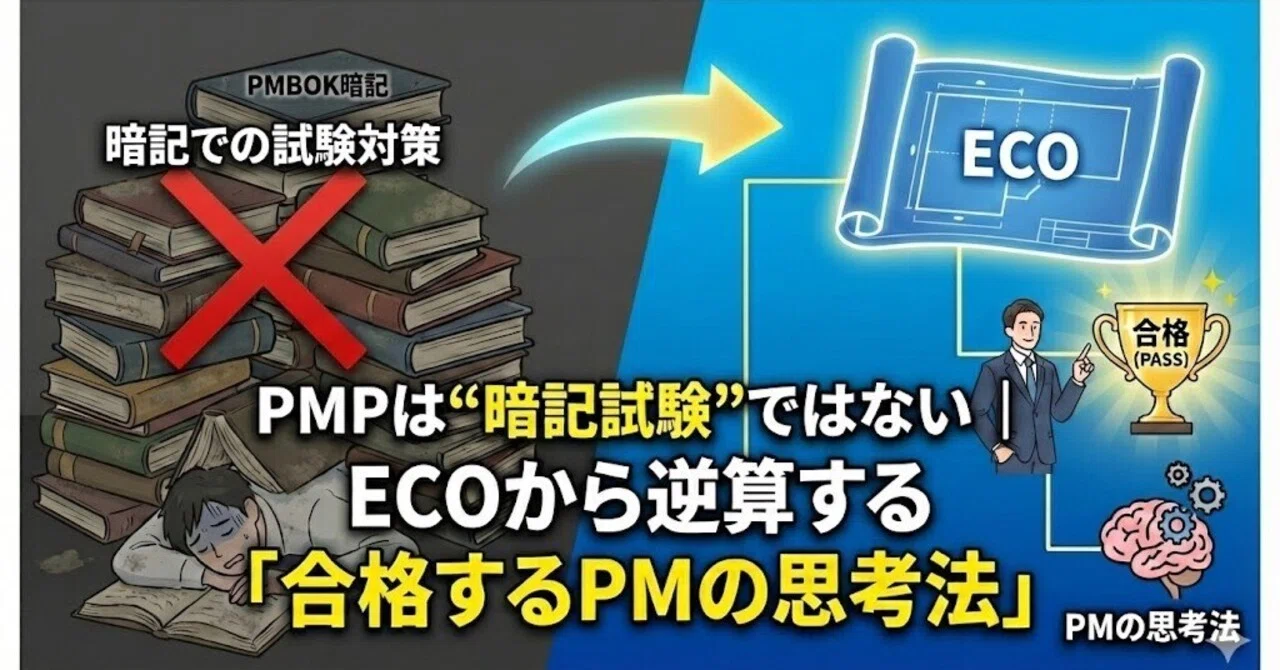 PMP試験最短合格｜ECOから逆算する「合格するPMの思考法」｜ECO戦略