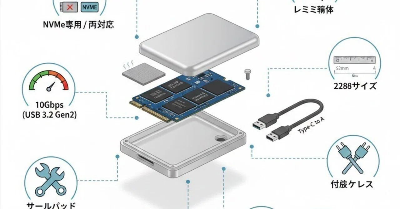 [Converting Internal SSD to External Drive] Case SSD 3D NAND M.2 2280 ...