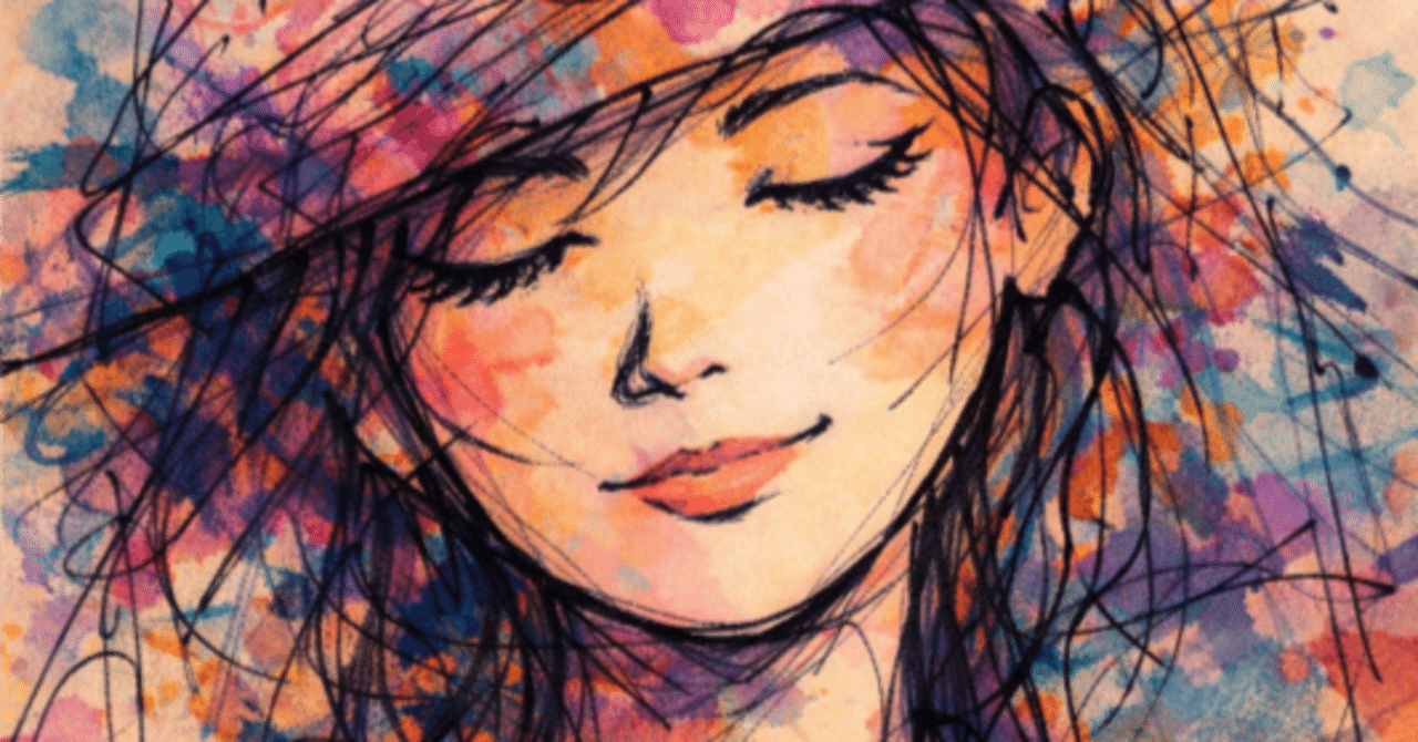 手描きをAIでイラスティ。線の多い女子画。オリジナリティを強調の創作