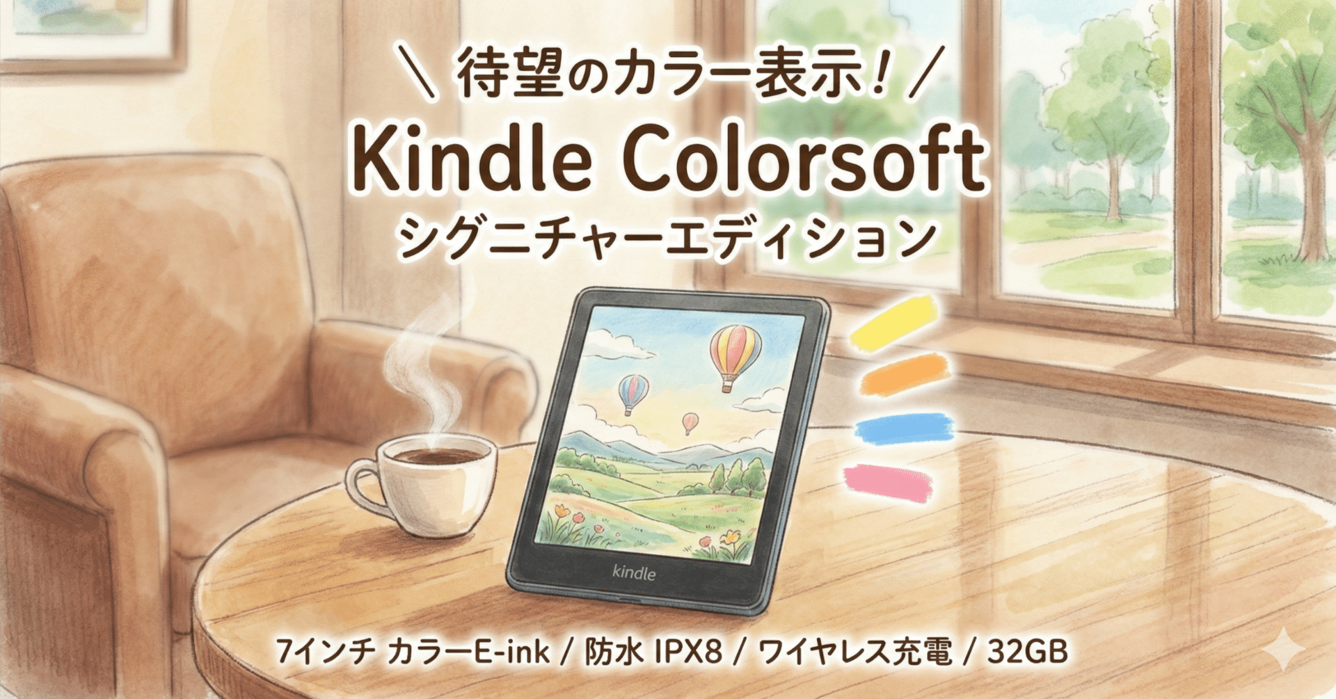ついにカラー化】Kindle Colorsoft シグニチャーエディション登場