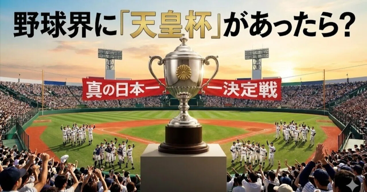 野球界にも「天皇杯」のような大会があったら｜髙野 貴大