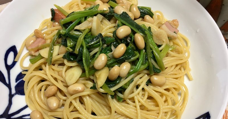 5月2日の昼食 冷蔵庫あるものパスタ 針絵 Note