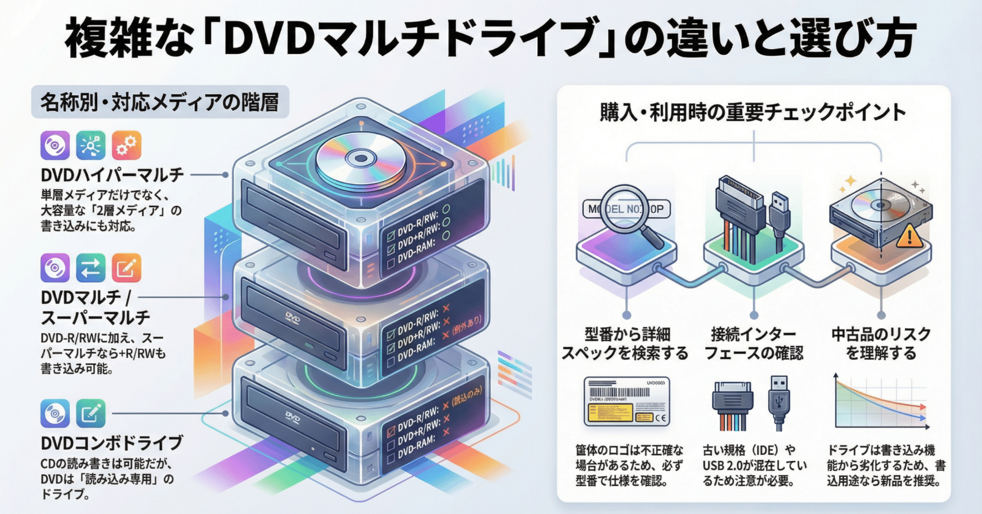DVDマルチドライブ って実はいろいろ｜kzn