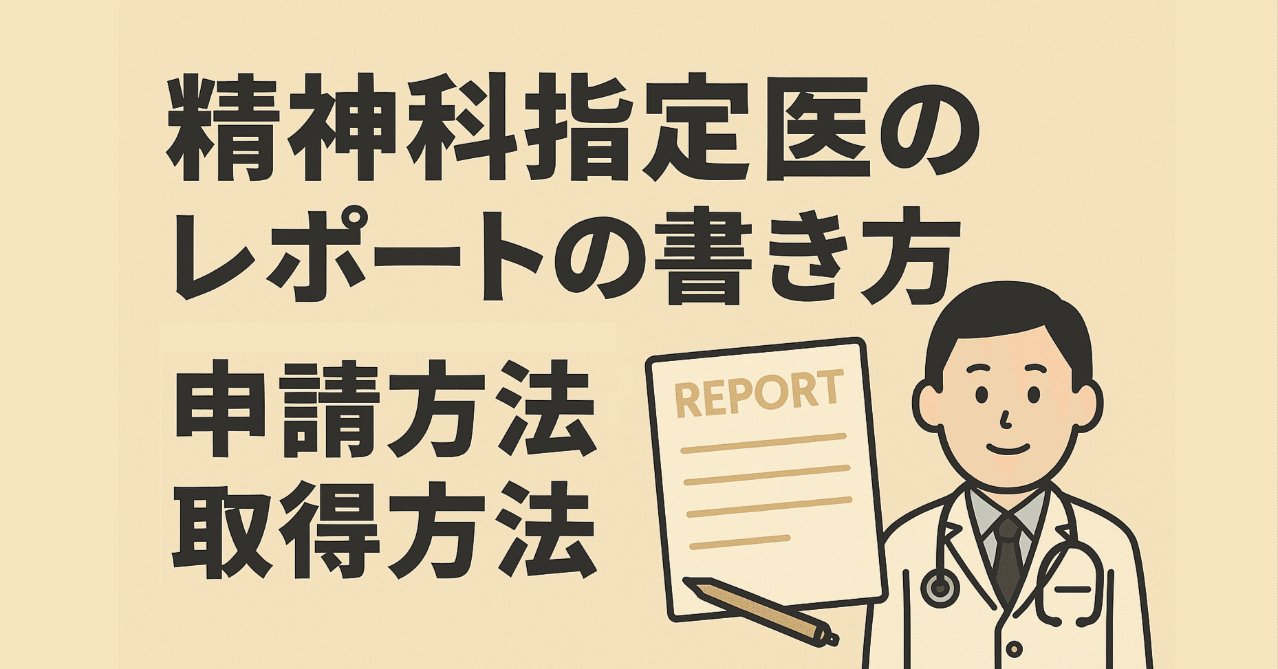 精神保健指定医のレポートの書き方、申請方法、症例の集め方、専門医と