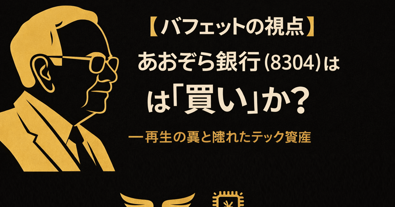 バフェットの視点】あおぞら銀行（8304）は『買い』か？ — 再生の翼と隠れたテック資産｜AIバフェット研究所 所長