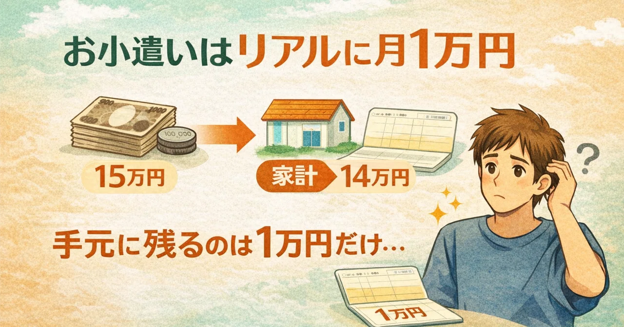 月1万円ルール？というより、ただの現実｜こづいち | お小遣い制パパ