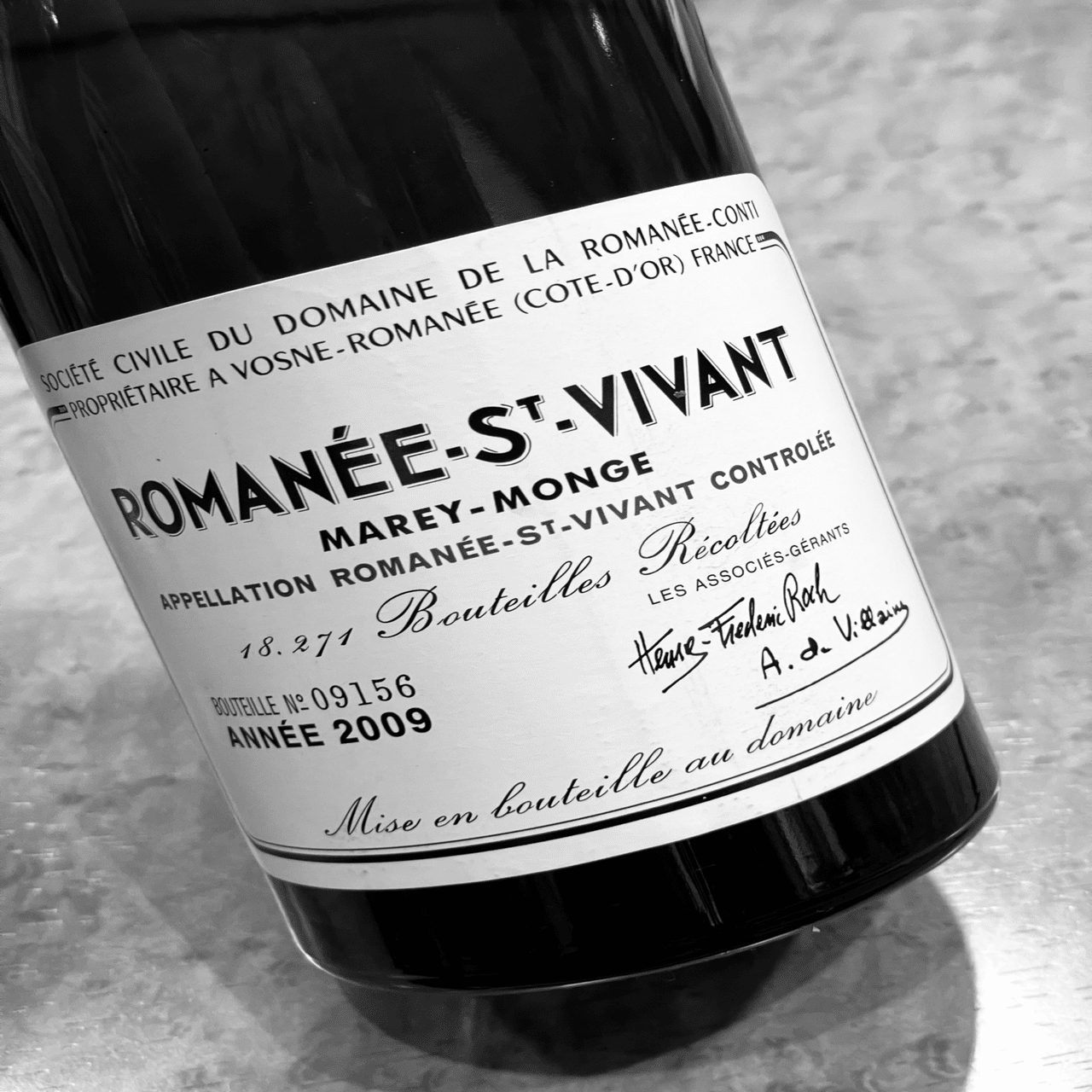 ワイン空き瓶　　ロマネ・サン・ヴィヴァン 2009年 マレ・モンジュ 第二回 ロマネ・サン・ヴィァン2009｜お酒の売人 | ソムリエ