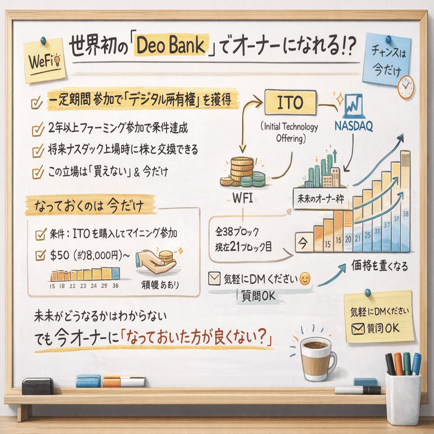 WeFiのITOは、将来の株と引き換えられる「デジタル所有権」の話｜kazu