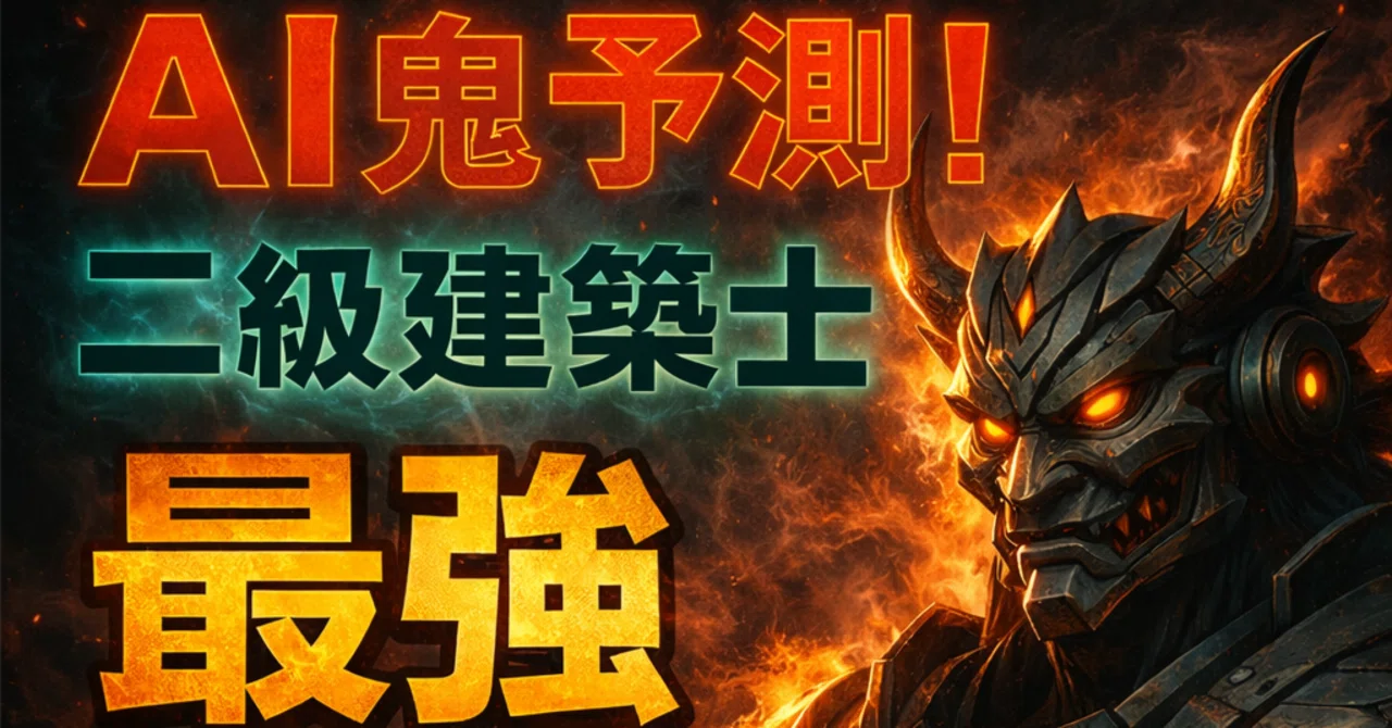 AI鬼予測｜二級建築士2026年 筆記｜sintarou777