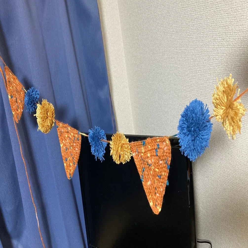 手編みのレトロガーランドを作ってみた🧶｜おてち