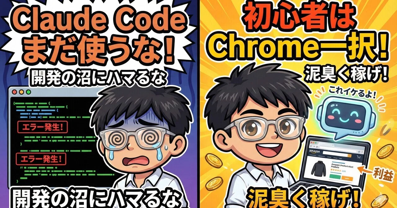 結論】せどりで「Claude Code」はまだ使うな。初心者が選ぶべき本当の