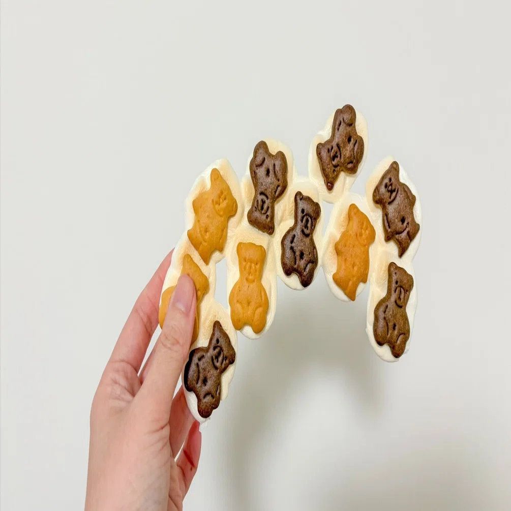 材料費200円でくまちゃんクッキーをつくる｜さとうえいか