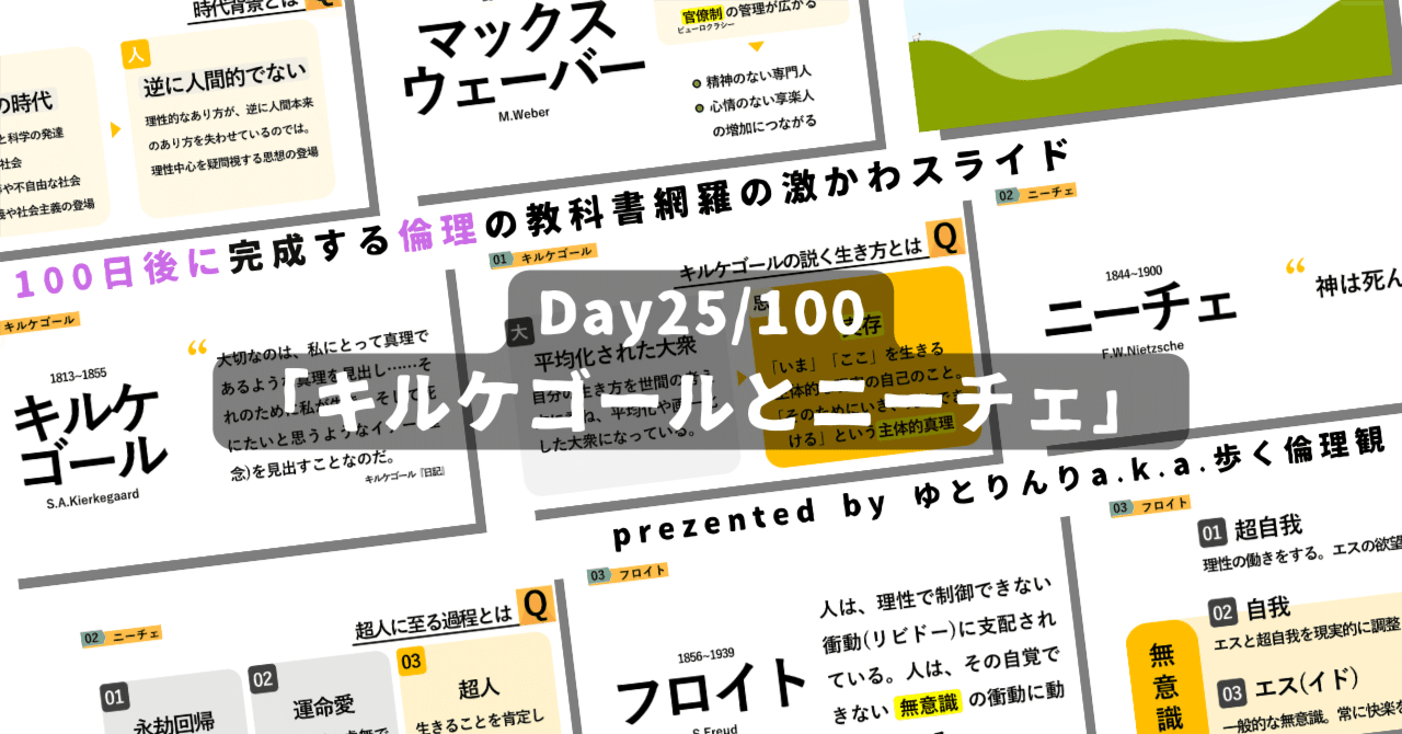 day25】「キルケゴールとニーチェ(マックス・ウェーバー・フロイト