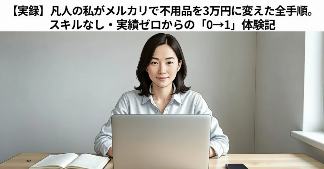 実録】凡人の私がメルカリで不用品を3万円に変えた全手順。スキルなし 