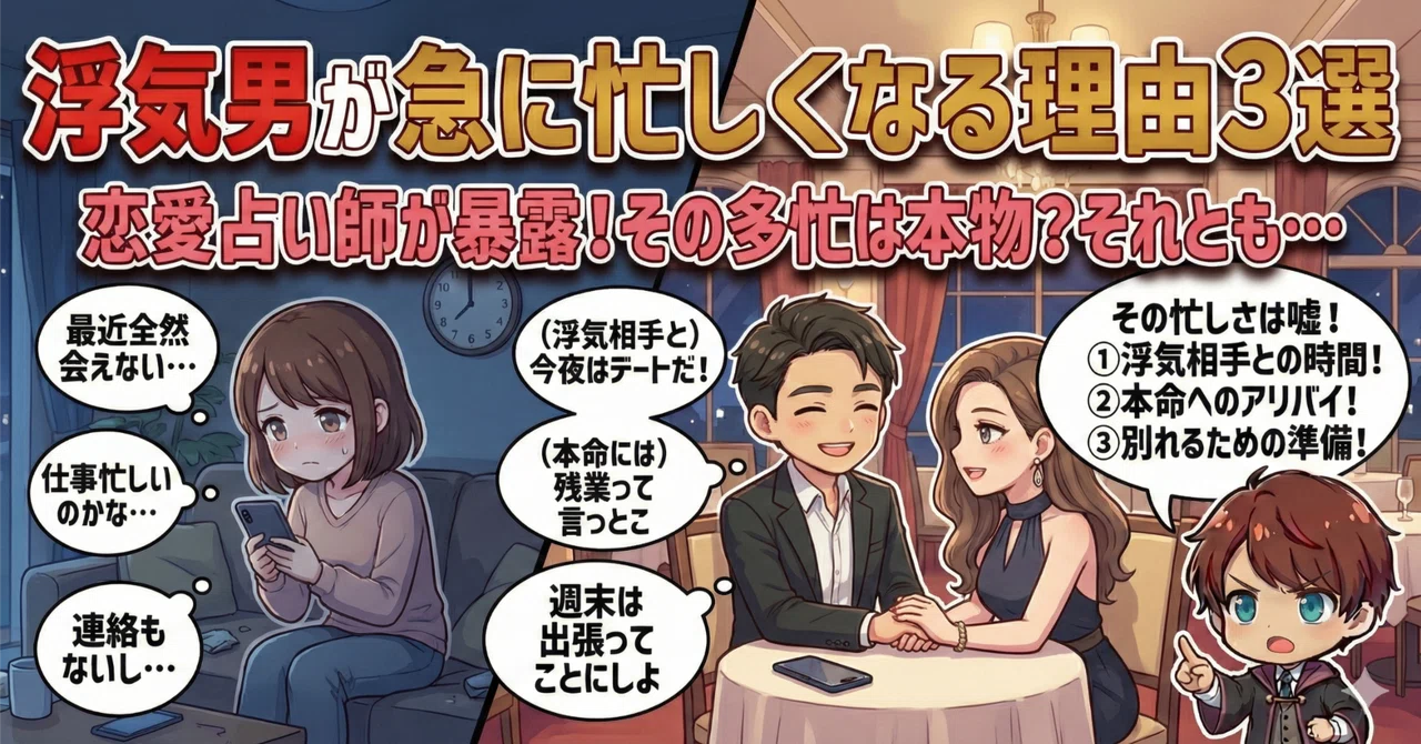 3 Reasons Why a Cheating Man Suddenly Becomes Busy｜凪