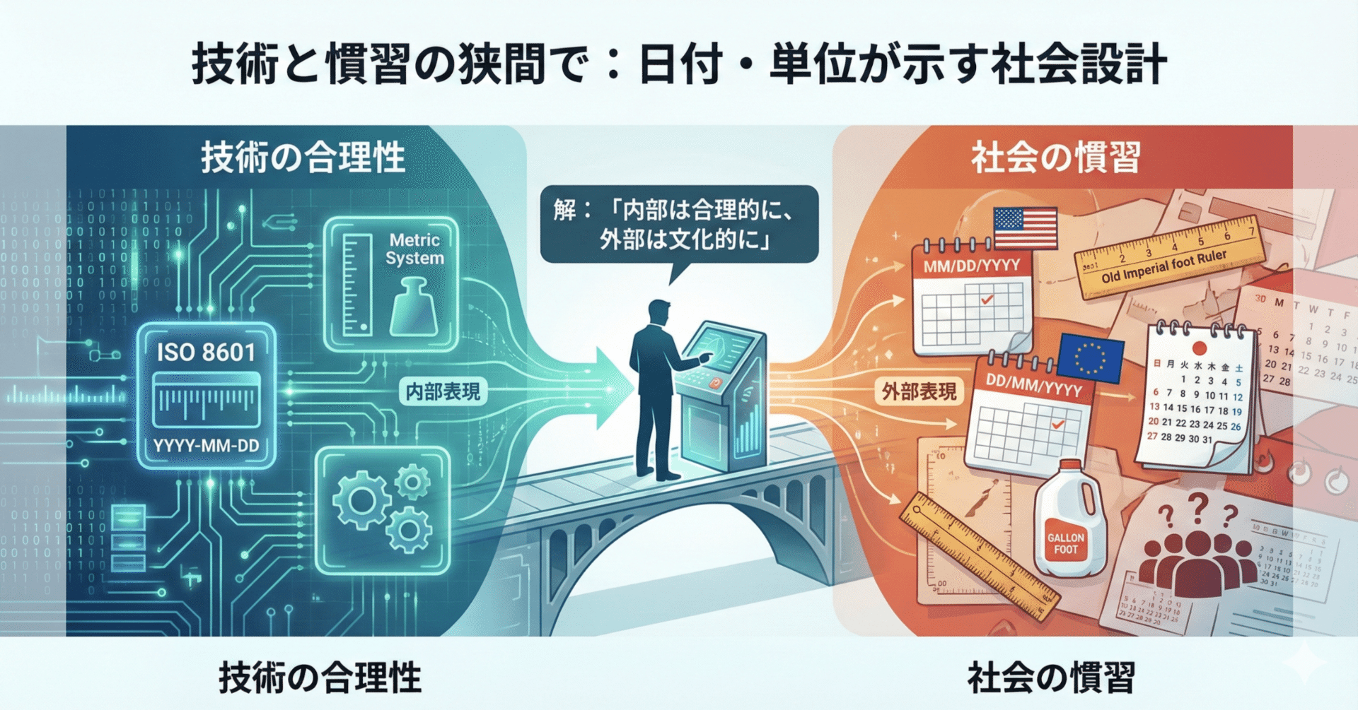 技術的には直せるのに、なぜ世界は直さないのか――日付と単位が教えてくれる社会の設計思想｜ueponx