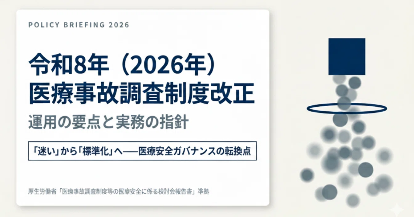 令和8年最新版】医療事故調査制度と医療安全管理体制はどう変わる