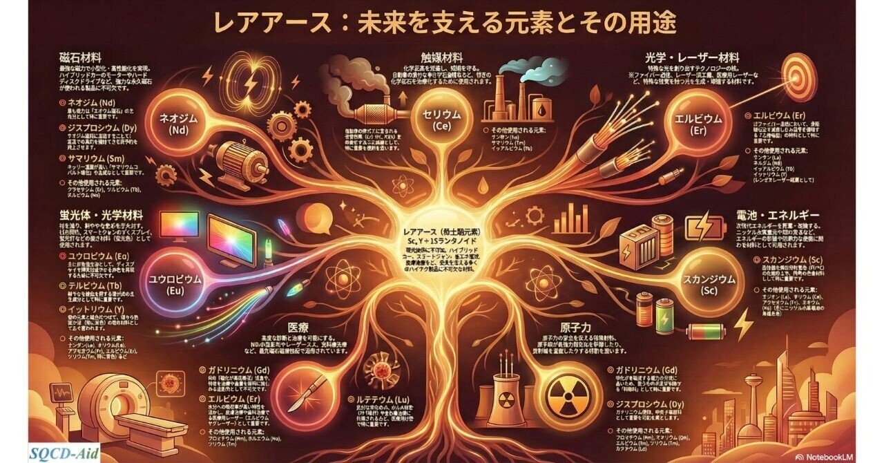レアアースの諸特性とその産業的応用：17元素の詳解｜marsy055