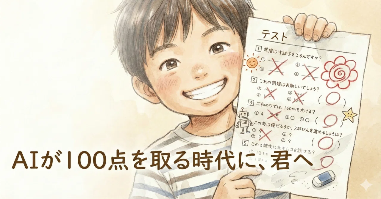 AIが100点を取る時代に、君へ｜よいこ