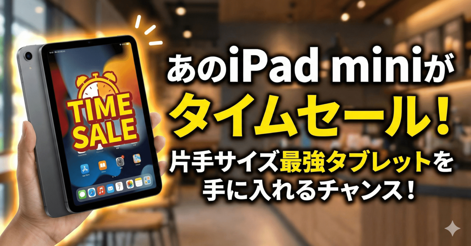 あのiPad miniがタイムセール！片手サイズ最強タブレットを手に入れる
