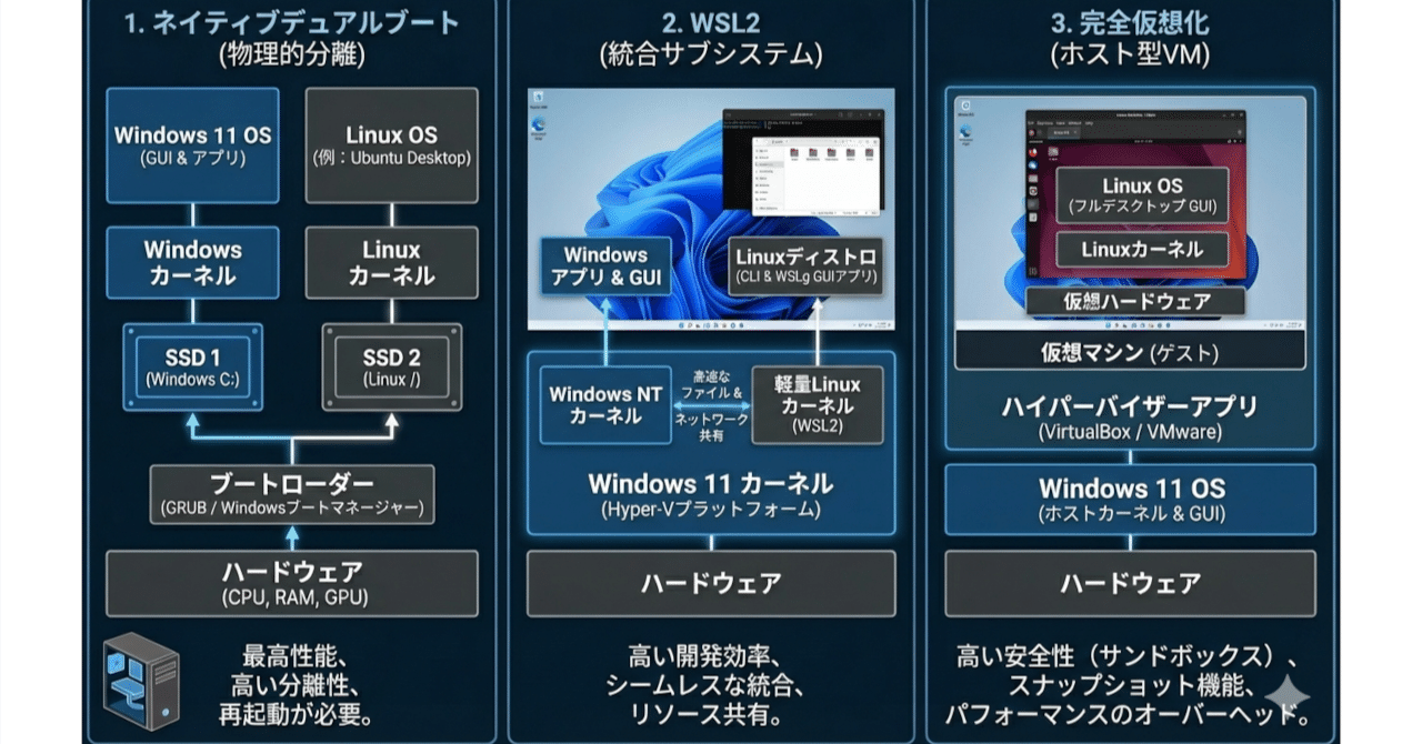 マルチOS、1台のPCでWindowsとLinuxを使用する方法(デュアルブート等